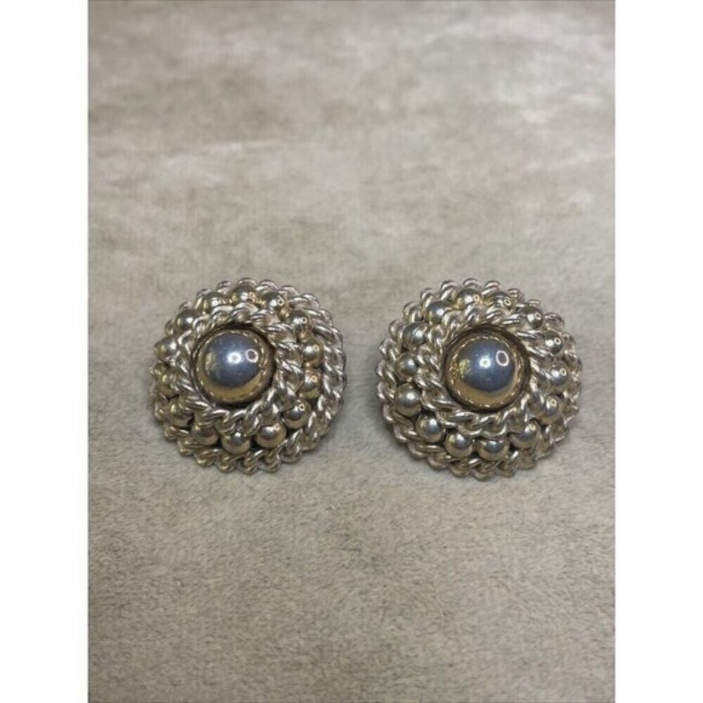 Marvella Gold Tone Clip Earrings Vintage